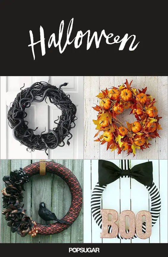 Really cute (and easy) DIY Halloween wreath ideas and tutorials