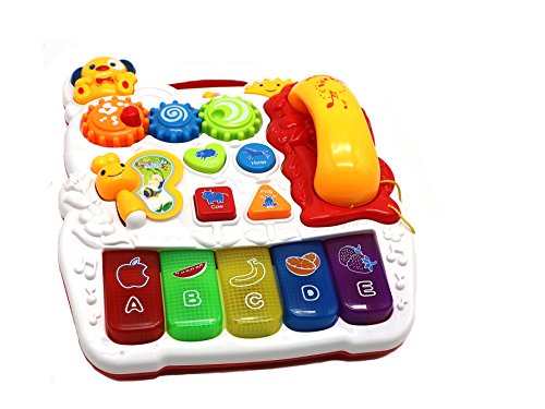 Ver-Baby Childrens Kids Musical Activity Center Table with Telephone Piano Great Educational play for Toddlers & Babies