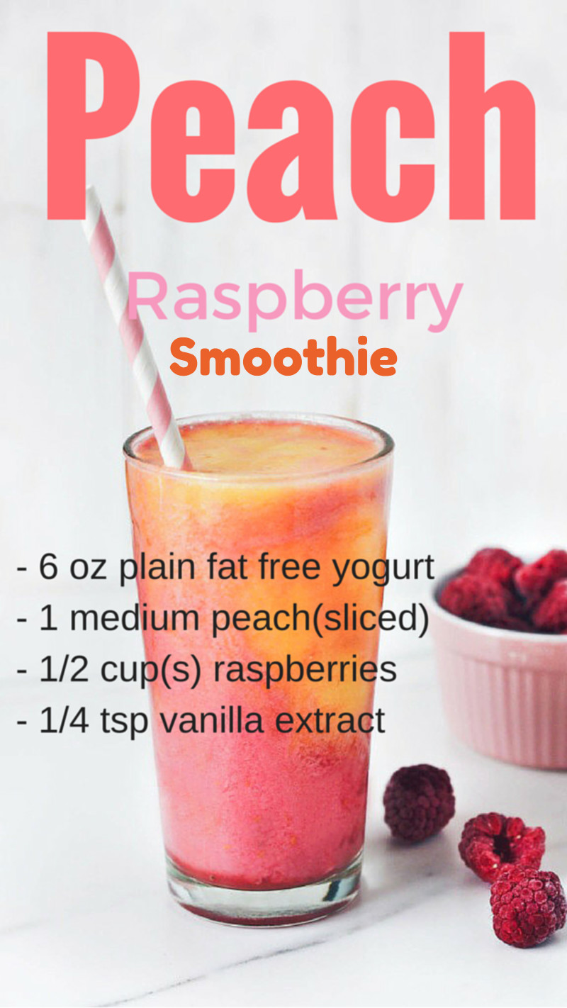 Peach smoothie recipes - peach raspberry smoothies recipe