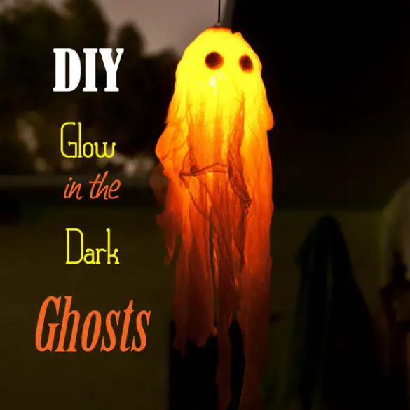 DIY Scary Halloween Decorations - Love these glow in the dark ghosts!
