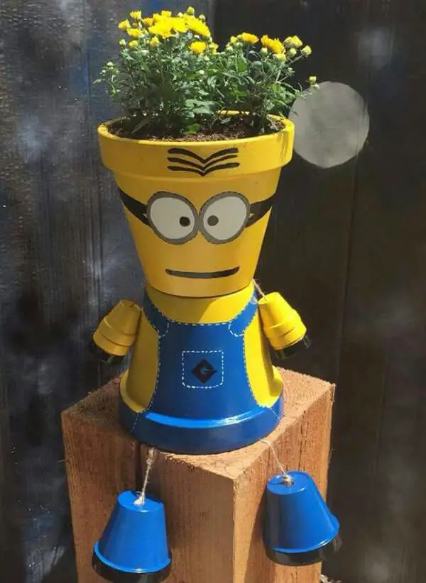 DIY Minion Flower Pot Ideas - Pot People Ideas