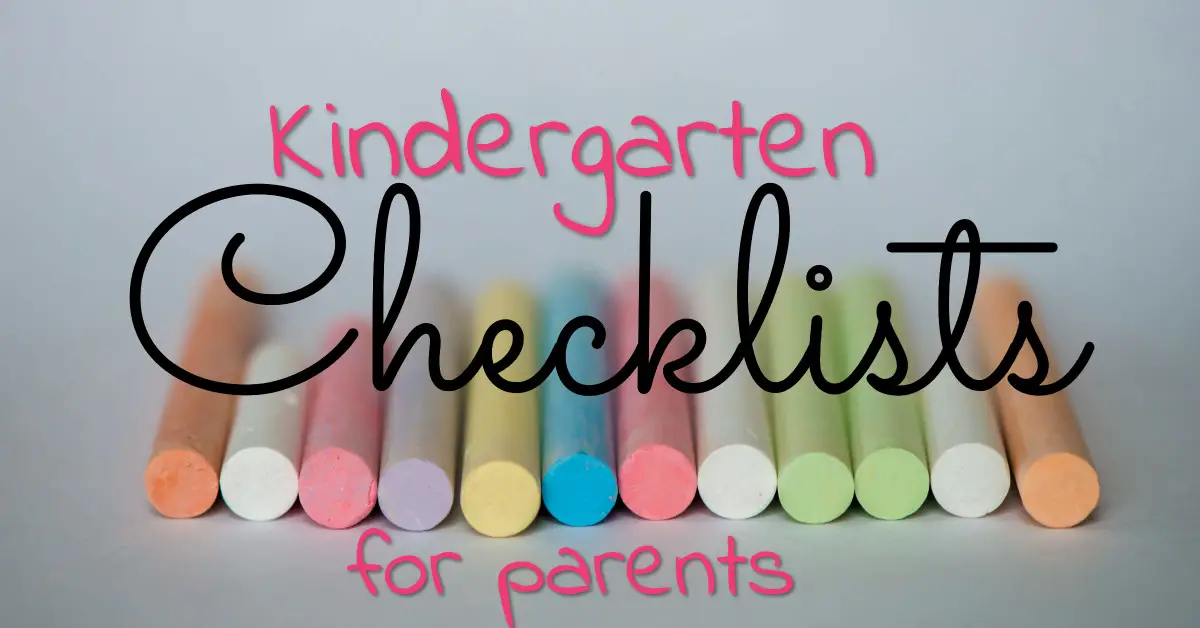 Free kindergarten checklists and printable kindergarten readiness worksheets for parents.