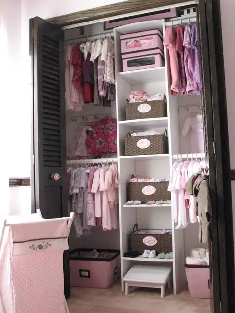 Baby Closet Ideas  | Nursery Organization | Baby Closet Pictures | How To Organize Baby Closet | Pink Nursery Ideas | Baby Girl Nursery Closet