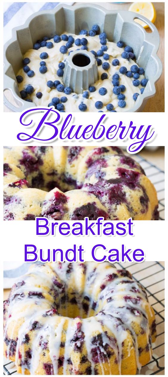 This easy blueberry breakfast bundt cake recipe tastes just like homemade blueberry muffins.  Simple and easy breakfast idea for a crowd, Christmas morning or for brunch.