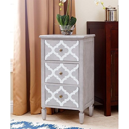 Gorgeous gray and white end table (or nightstand or accent table)
