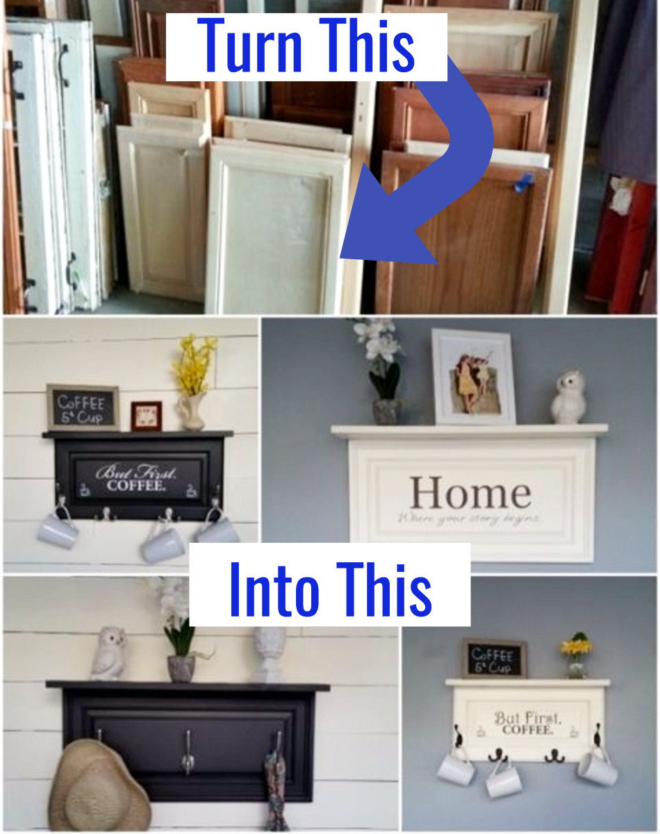 Upcycled Home Decor Ideas - Upcycle old kitchen cabinets into awesome DIY home decor