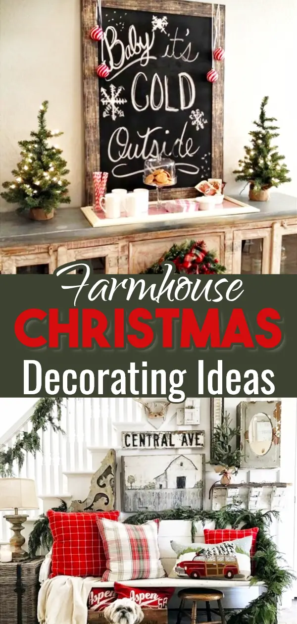Chrsitmas Decorating Ideas in Farmhouse Style - gorgeous farmhouse Christmas decorations and decorating ideas for your home