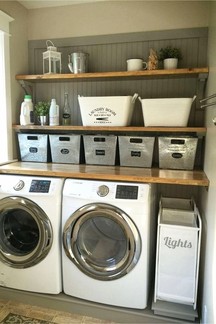 Laundry Nook Ideas - DIY Ideas for laundry nook in garage, basement, bedroom, bathroom, kitchen, or a closet laundry nook.  Laundry room nooks pictures and tips
