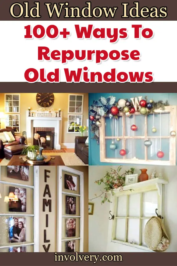 window frame decor - 100 ways to use old windows - how to redo an old window frame