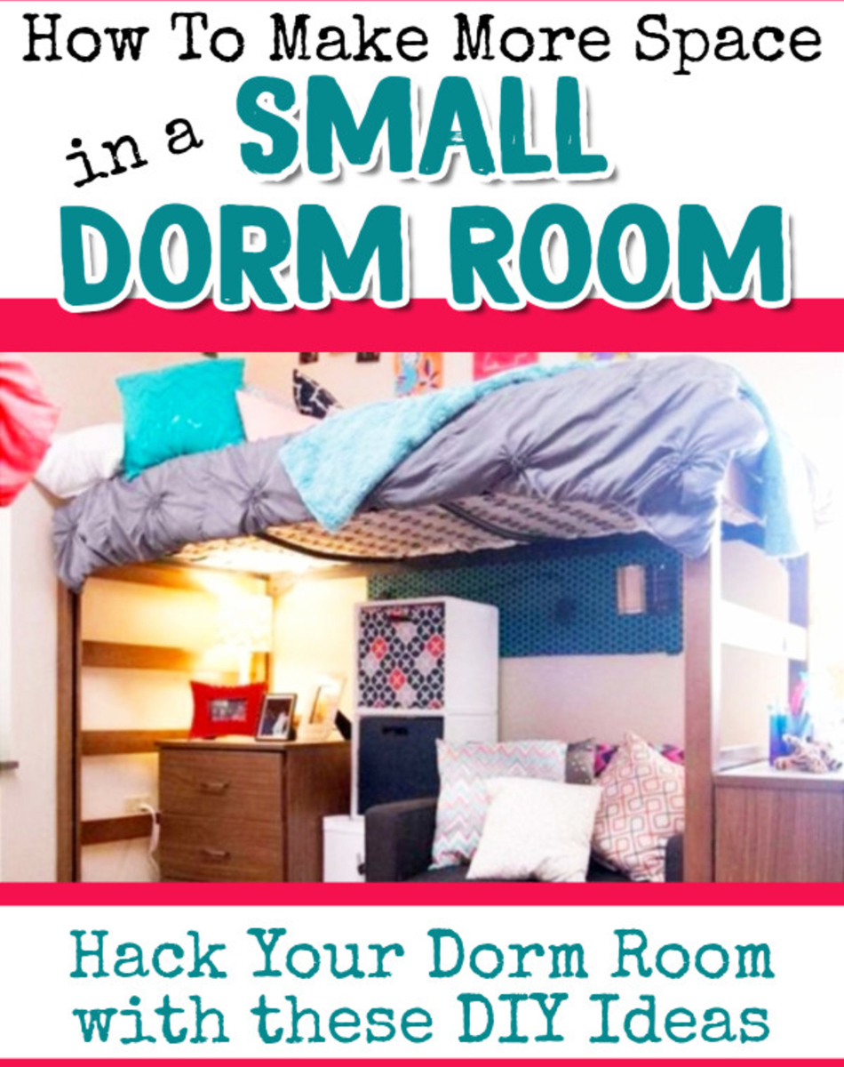DIY Ideas for small dorm rooms to get more space in a tiny college dorm rooms