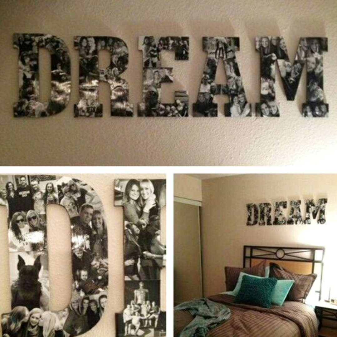 Dorm room ideas - creative ways to hang pictures in dorms - dorm room ideas