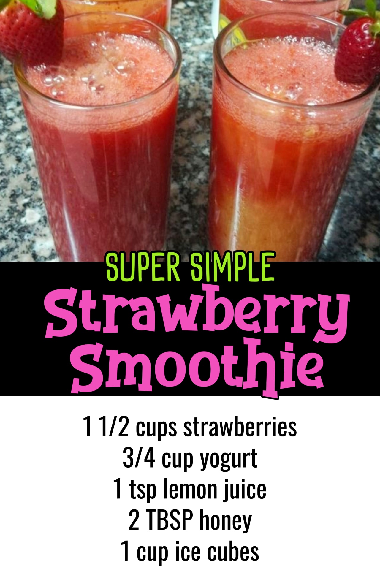 Easy strawberry smoothies recipes - healthy smoothie recipes for breakfast
