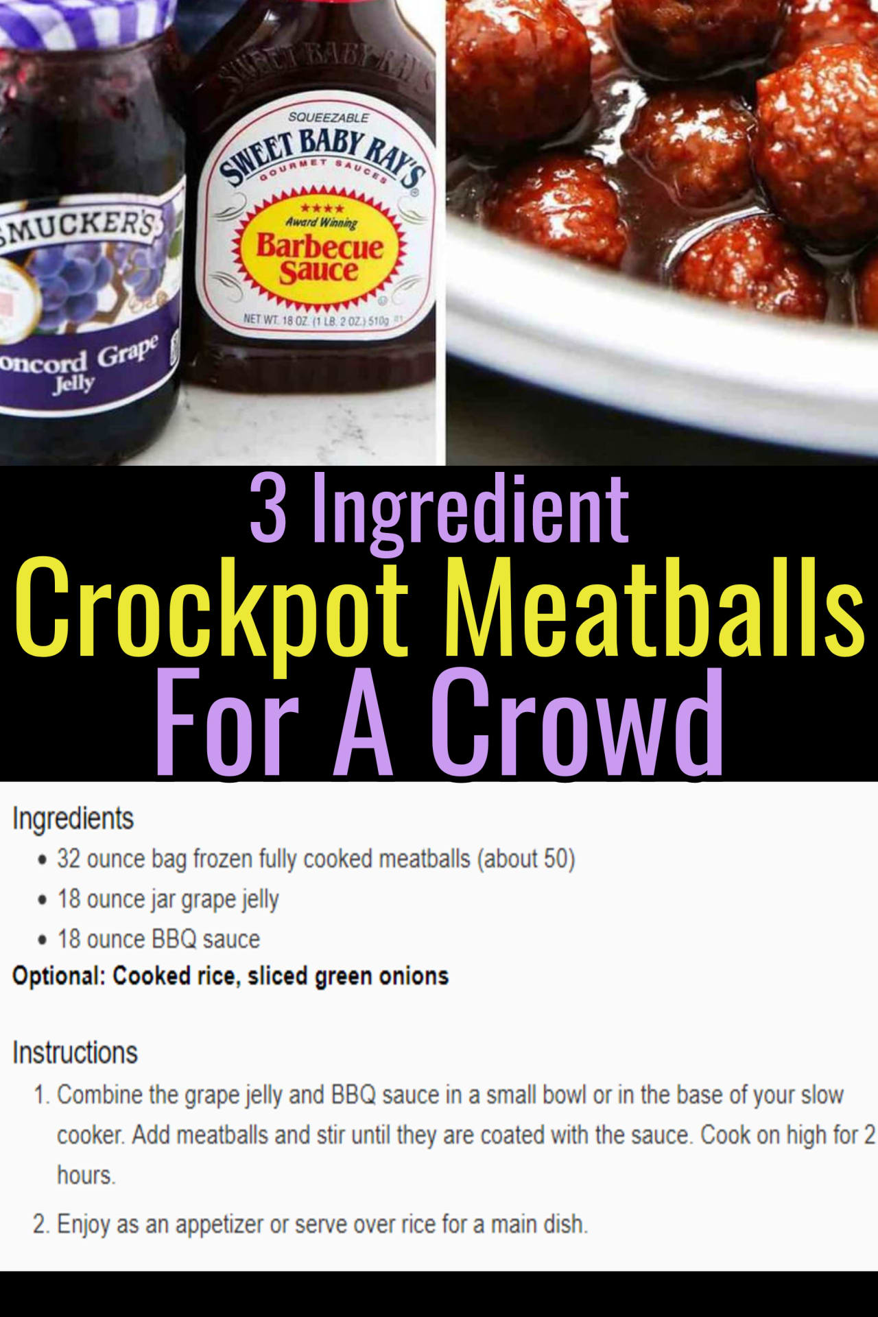 easy crockpot meatballs for a crowd