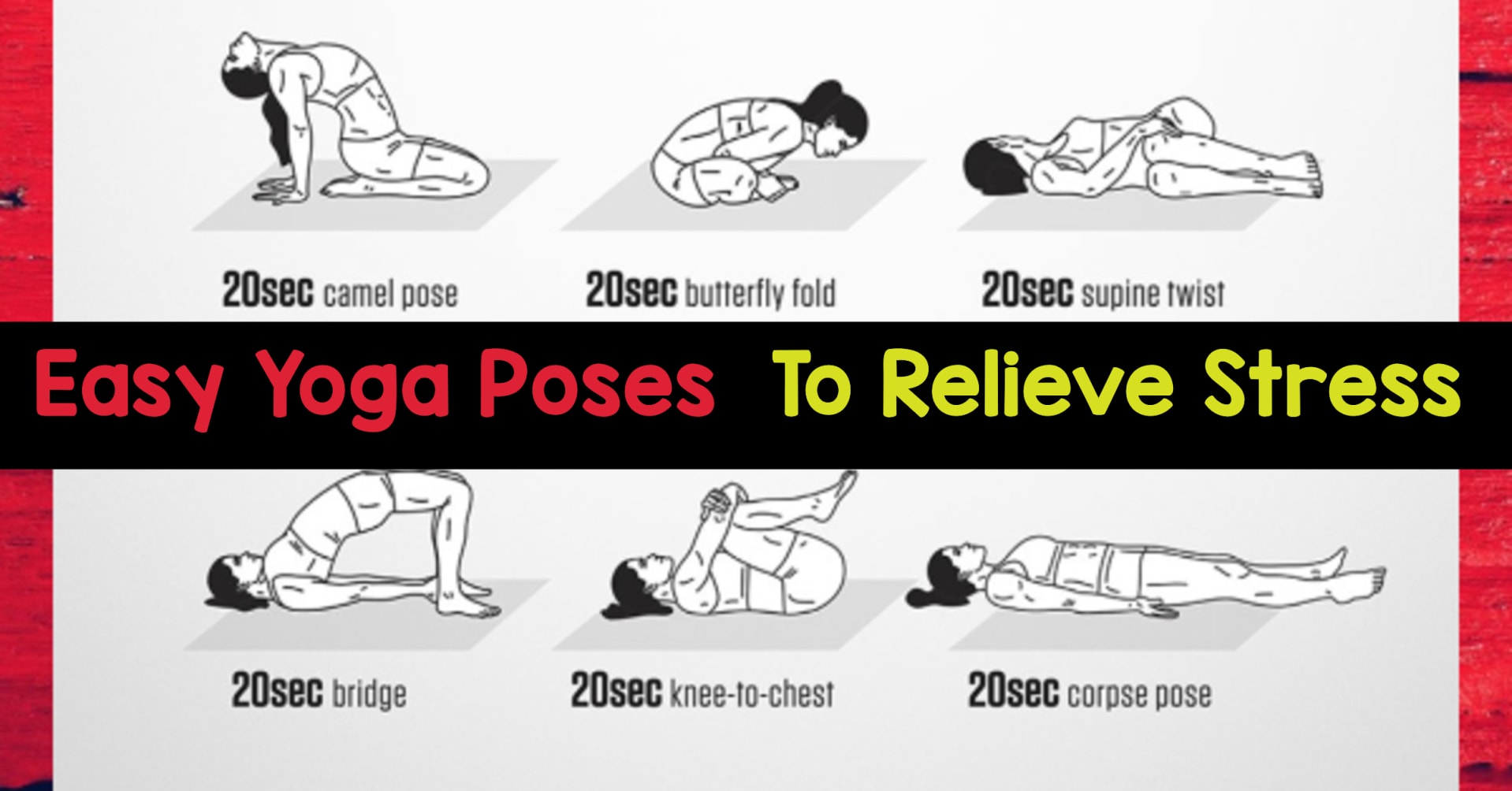 Easy Yoga Poses and Yoga Routines to reduce stress and sleep better - could be fun and easy yoga poses for two!