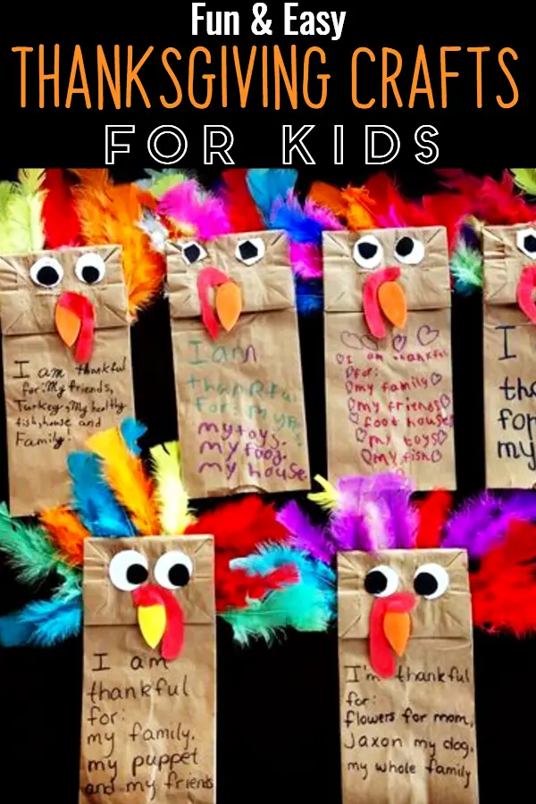Fun and easy Thanksgiving Crafts for Kids to Make at School, Pre-K, at Home or Sunday School