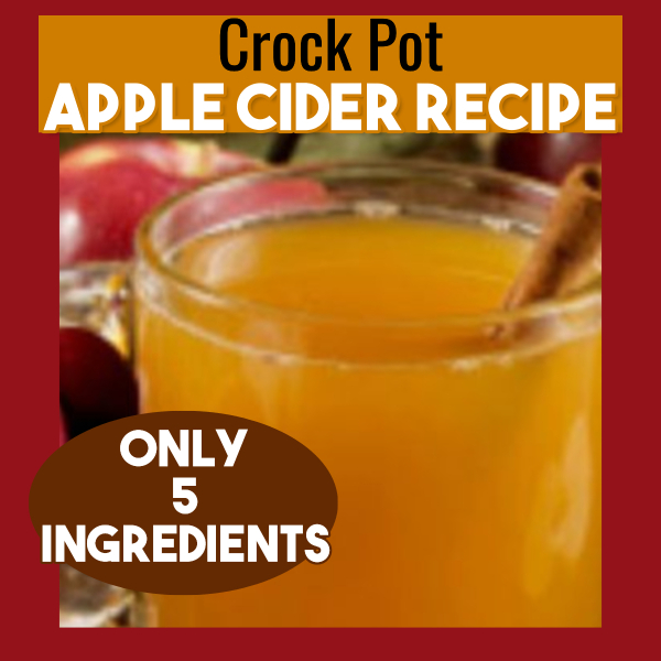 Crock Pot Apple Cider Recipe - So EASY!  Make hot apple cider in you crockpot or slow cooker