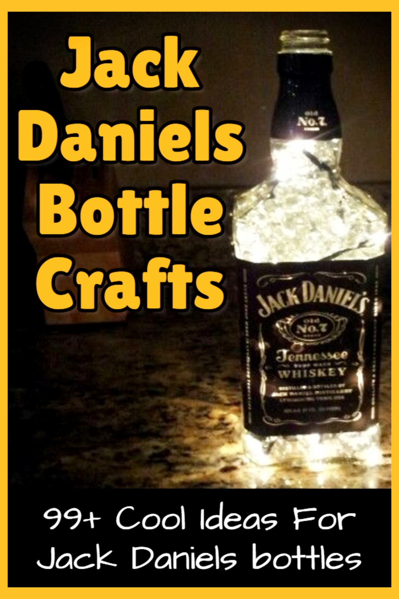 Whiskey Bottle Crafts - DIY decor ideas with old Jack Daniels bottles. Easy DIY that you can do at home - easy DIY that looks hard but is EASY.