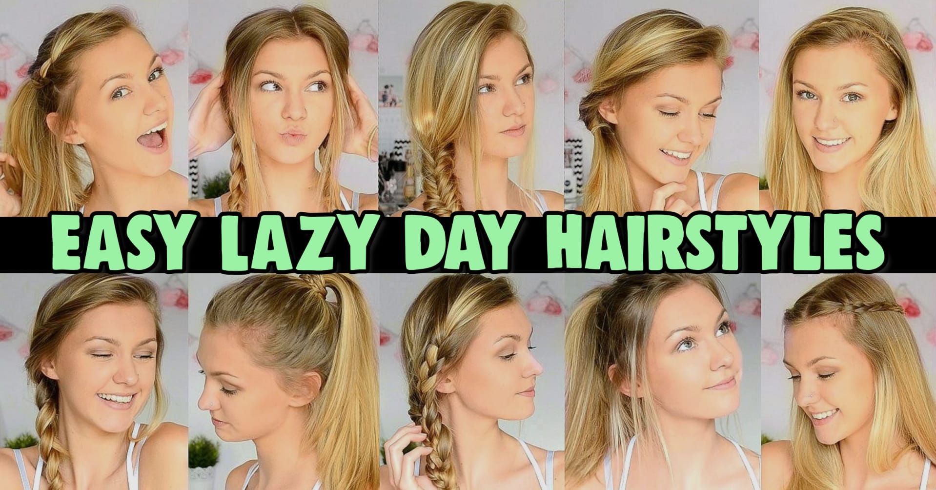 Lazy hairstyles - easy lazy day hairstyle ideas for running late day or those lazy girl lazy days