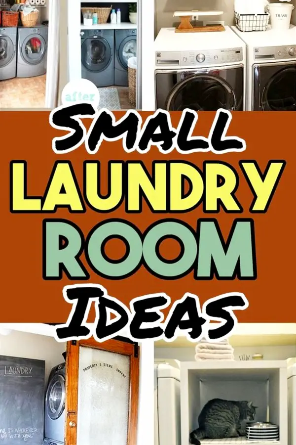 Small Laundry Room Ideas (on a BUDGET) - Laundry room organization and small laundry room ideas. These laundry room makeover pictures are amazing before and after laundry area makeovers. Use floating shelves and over laundry room shelving to make more space in a tiny laundry room closet, laundry area, utility closet or laundry nook. DIY laundry room storage ideas and small laundry room ideas for getting organized at home on a budget.