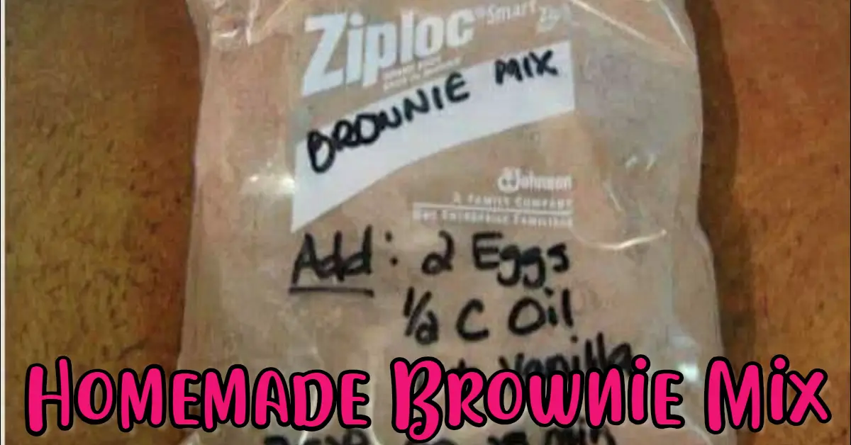 super simple desserts ideas - homemade brownie mix in a bag - how to make ziploc brownie recipe mix