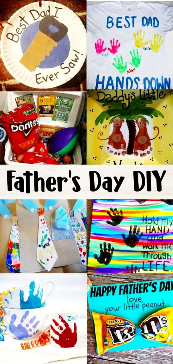 Fathers Day Gifts From Kids - Easy Fathers Day Crafts For Kids - Father's Day DIY Ideas- Easy handmade gifts and crafts for kids to make and gives as Fathers Day gifts for Dad