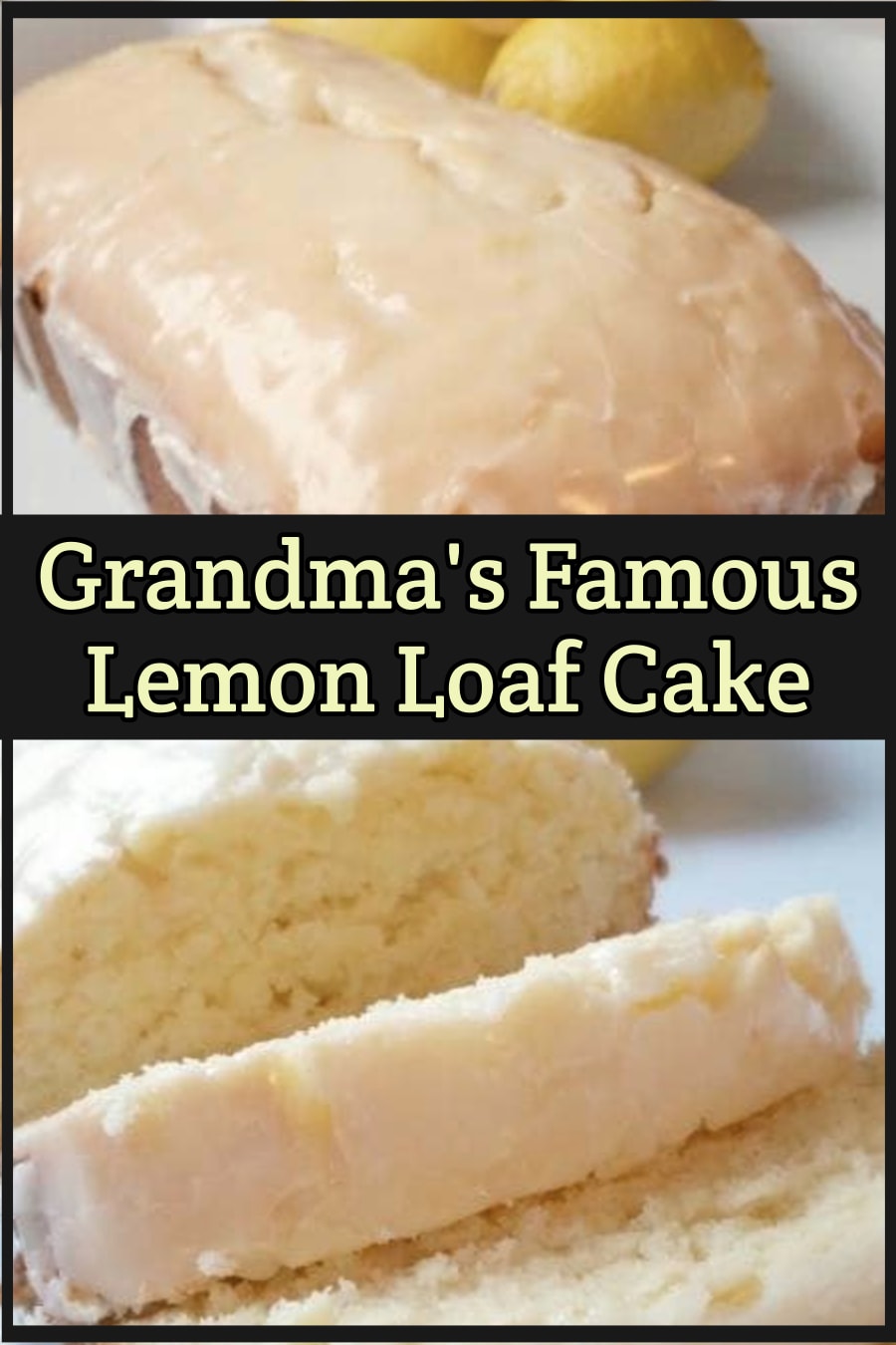 Lemon Dessert Recipes! This is grandma's famous lemon loaf cake recipe with a lemon frosting glaze. Perfect for holiday dessert, family gatherings, block parties -  Crowd pleaser brunch food idea too!
