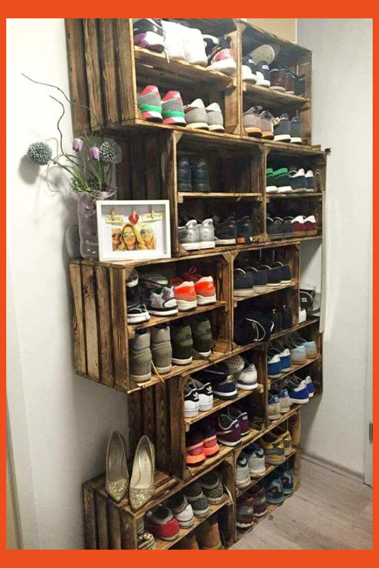 storage ideas for small spaces - creative DIY shoe clutter solutions for uncluttering your home on a budget - declutter and organize small spaces with these cheap and creative storage solutions