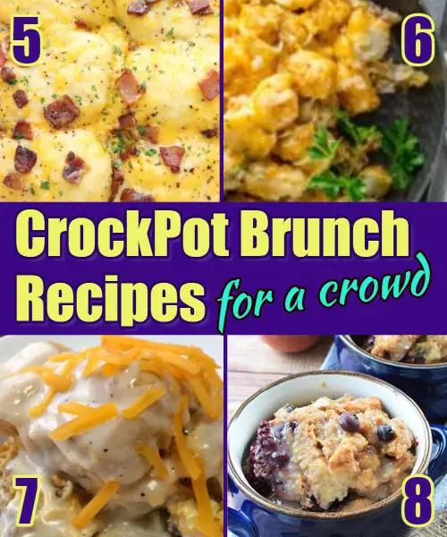 breakfast potluck ideas and brunch recipes for a crowd all made with your crock-pot slow cooker