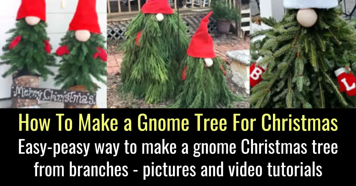 Gnome Trees-DIY Gnome Christmas Tree For Outdoors / Outside