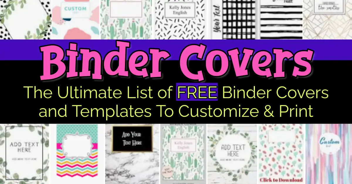 Binder Covers Free Printable Binder Covers 2021 Aesthetic Templates Resource List