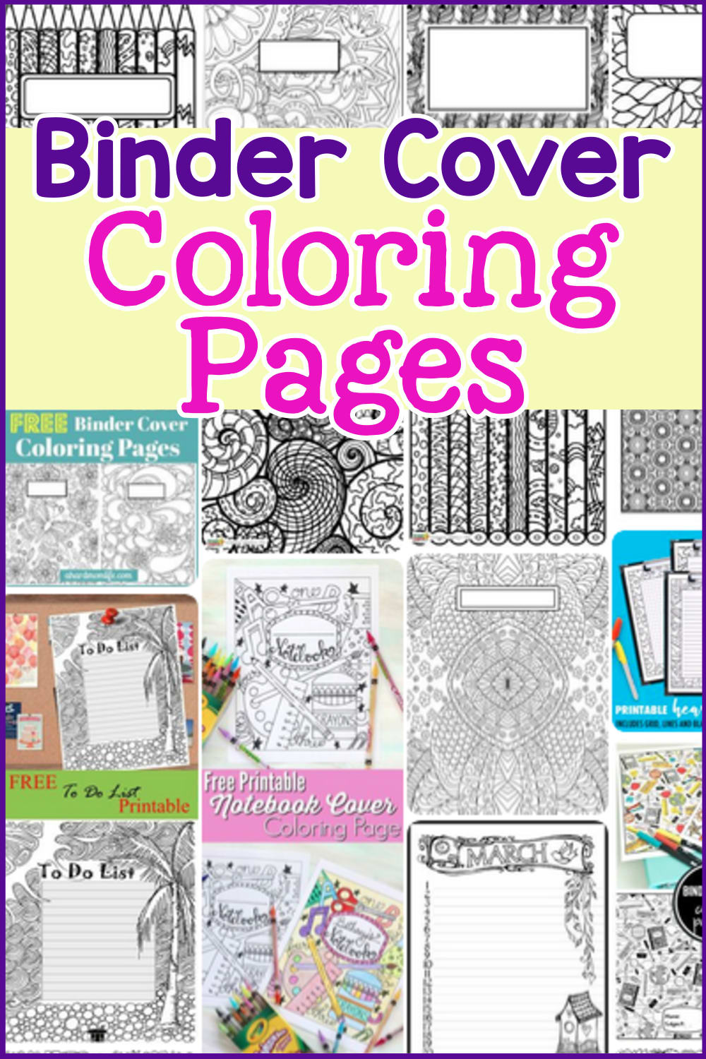 Binder Cover Coloring Pages - From: Binder Covers-Best FREE Templates, Printables & Ideas 