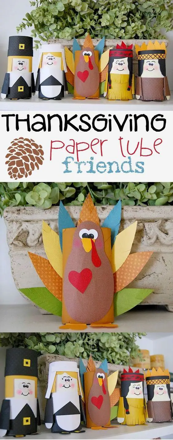 Fall Crafts For Kids of All Ages - Fun and Easy Fall Crafts and Craft Projects for Kids to Make - Make Fun and Easy autumn craft projects using Paper Towel tubes, or Toilet Paper tubes