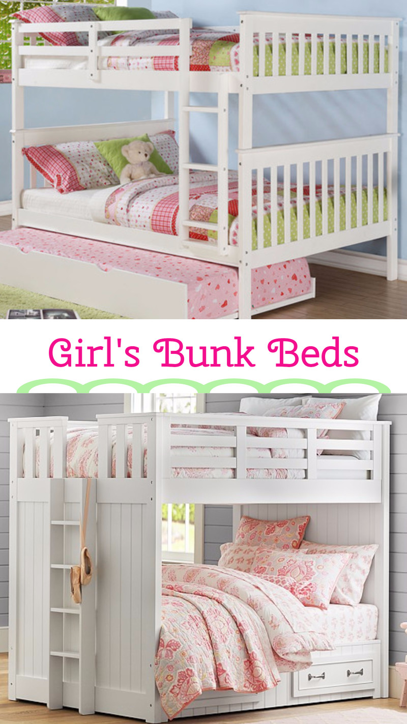 white bunk beds for girls bedroom - white bunk beds - country bunk beds - girls bedroom ideas