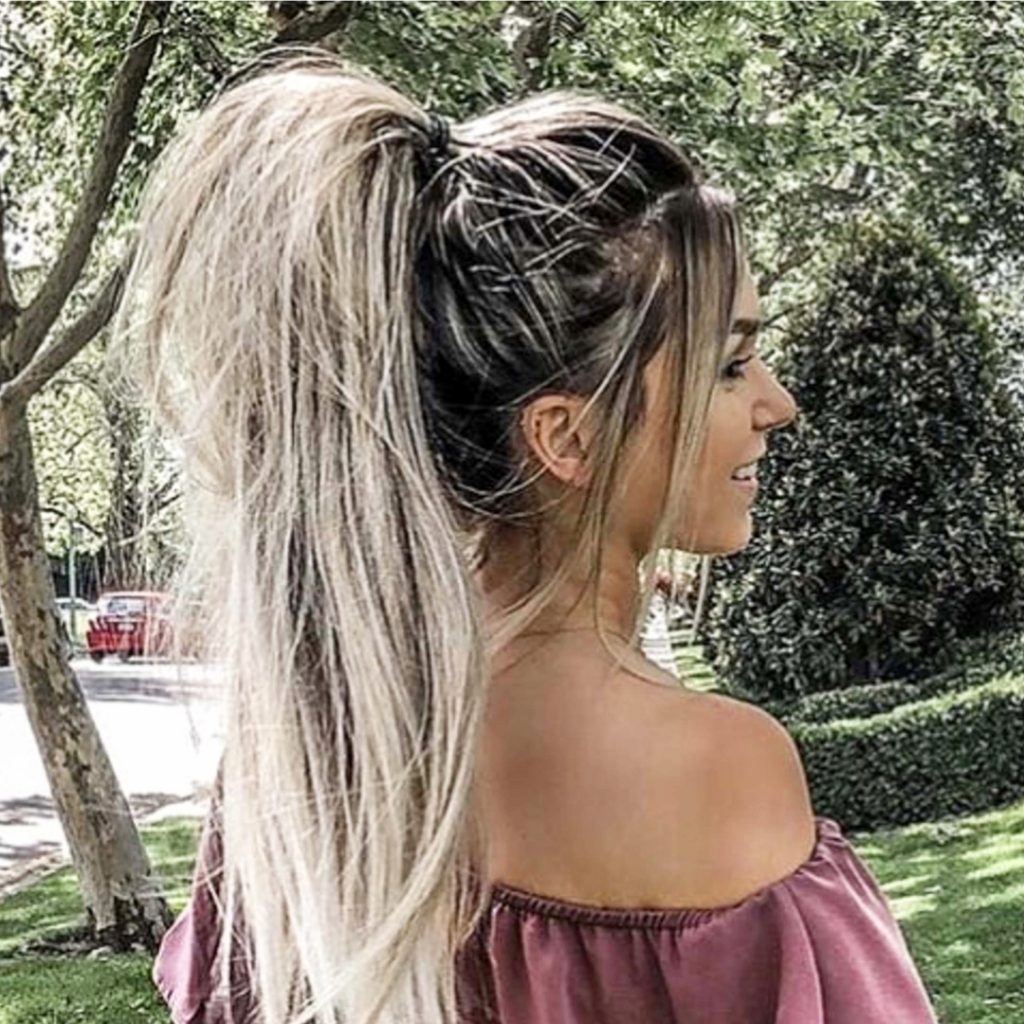 Messy high ponytail hairstyles
