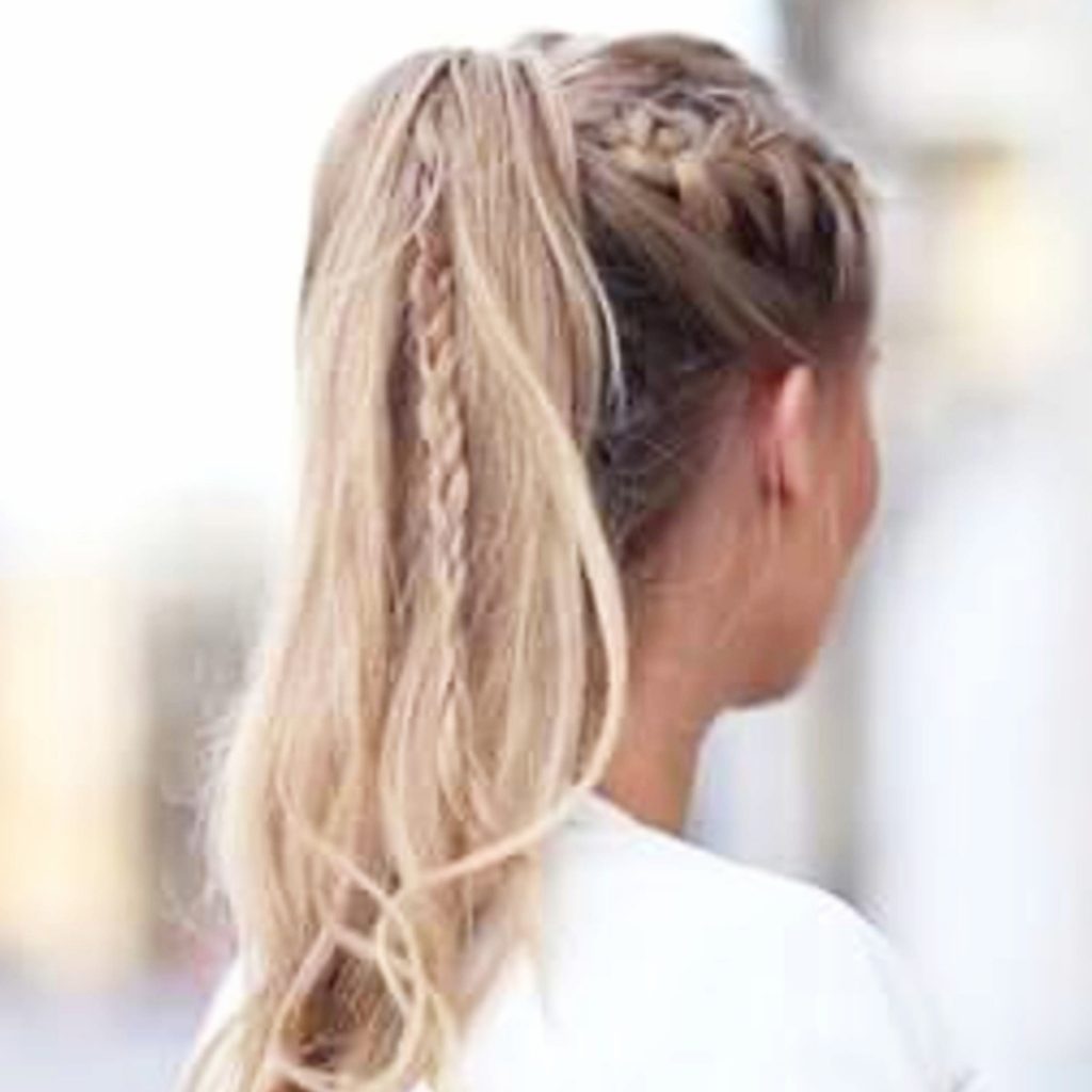 Ponytail hairstyles with braids