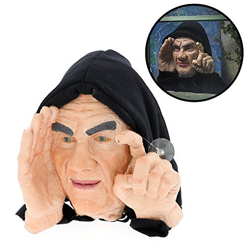 Halloween Decoration - Scary Peeper - Tapping Peeper - The True-to-Life Motion Activated Window Prop that really taps on your window