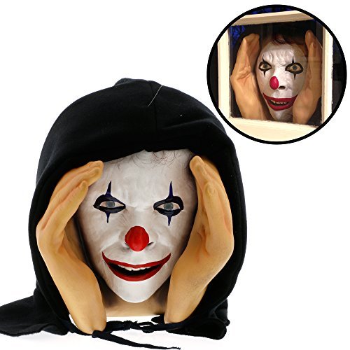 Halloween Decoration - Scary Peeper - Giggle - The True-to-Life Window Prop that will scare your socks off