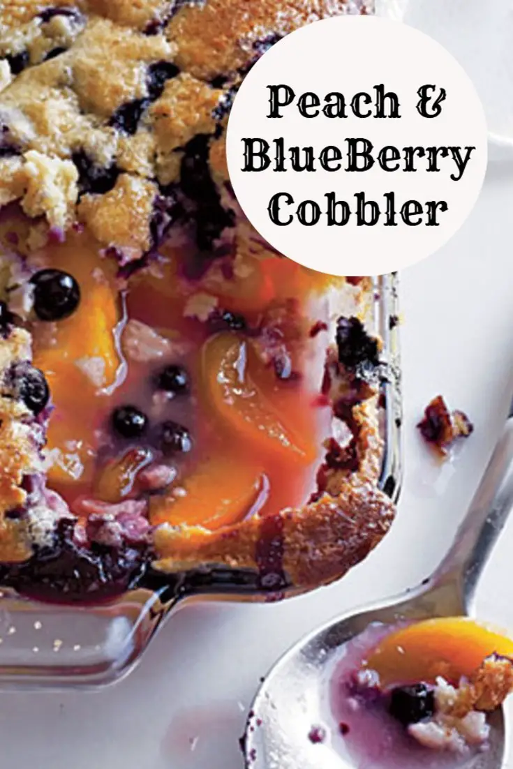 Learn how to make this yummy blueberry peach cobbler.  Yes, it is as delicious as it looks!