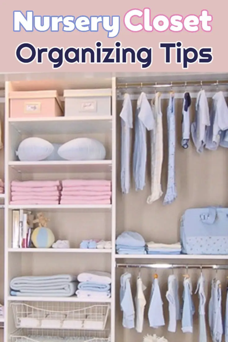 Nursery Closet Organizing Tips and Hacks.  Helpful DIY ideas to get your baby room closet organized.