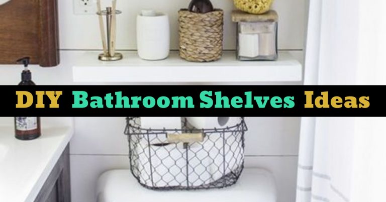 DIY Bathroom Shelves-Small Rustic Bathroom Wall Shelf Ideas