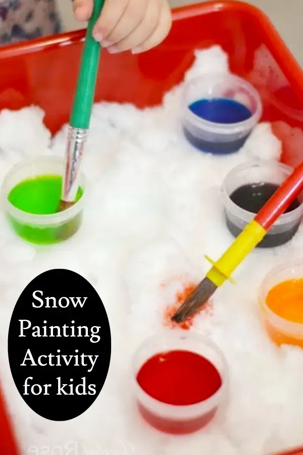 Fun Toddler Activities!  Paint the snow!