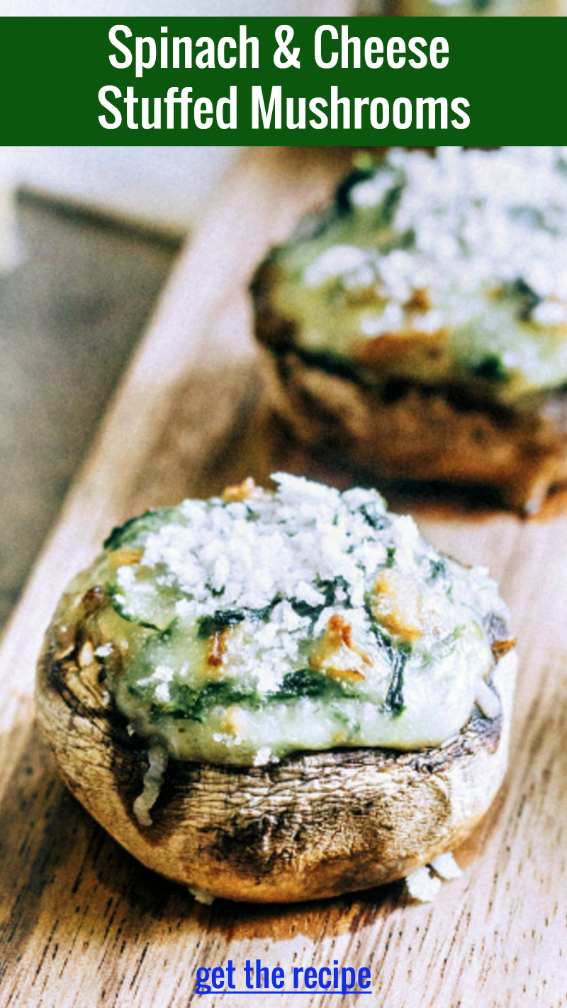 Spinach and Cheese Stuffed Mushrooms Recipe