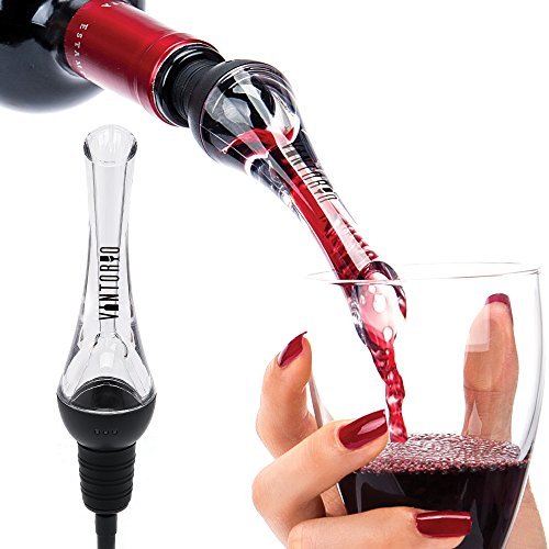 6. Vintorio Wine Aerator Pourer - Premium Aerating Pourer and Decanter Spout (Black)
