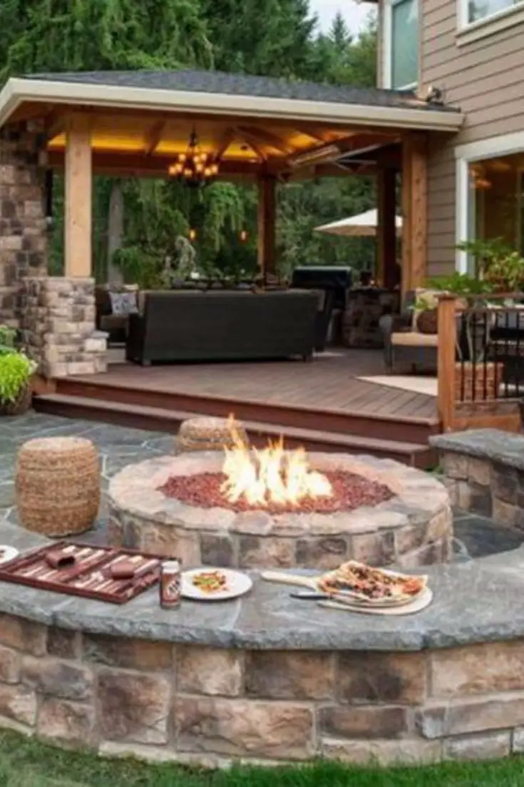 patio fire pit ideas for backyard