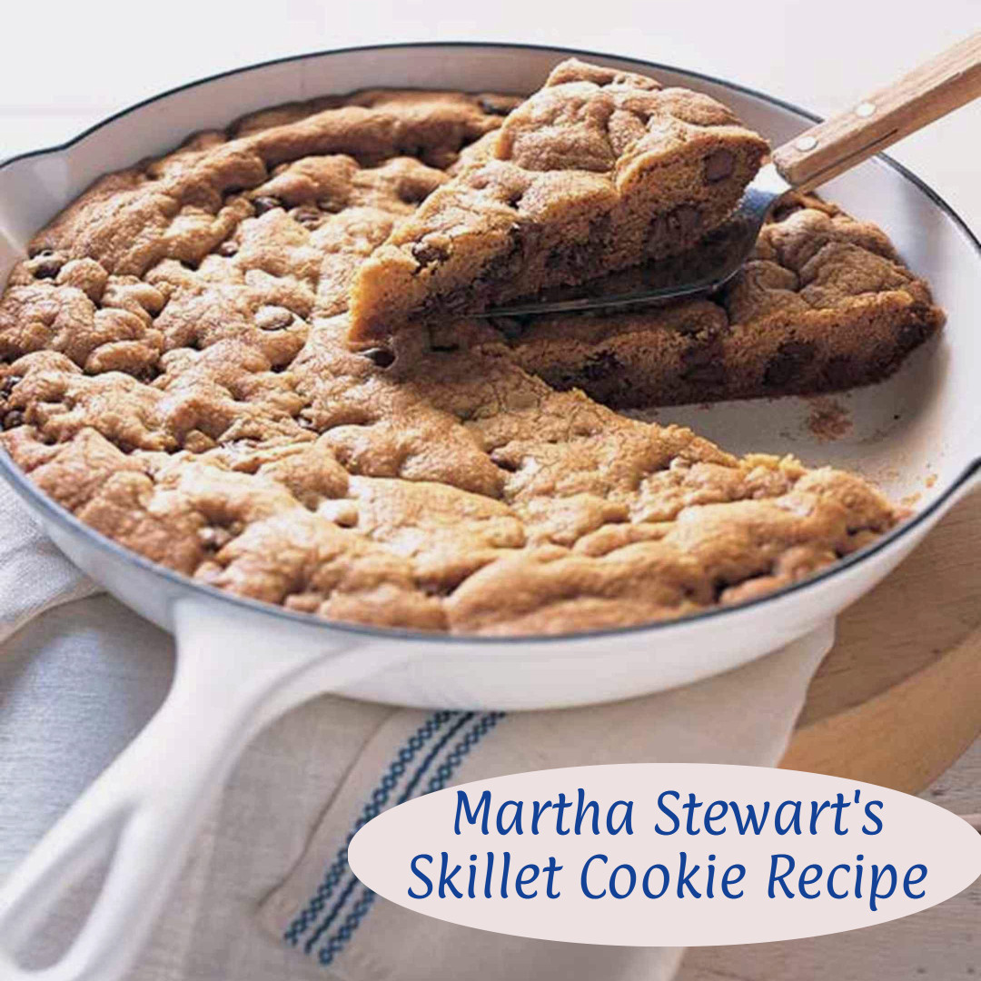 This skillet cookie recipe from Martha Stewart is an excellent recipe, a definite do-over. I love the taste it had, seemingly absorbing a few slightly different flavors from my cast-iron skillet. Also loved how easy it was to mix and form, much quicker than dropping individual cookies!