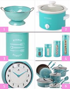 Tiffany Blue Kitchen Accessories Where I Found Them All Clever DIY   Tiddany Blue Kitchen Accessories 238x300 