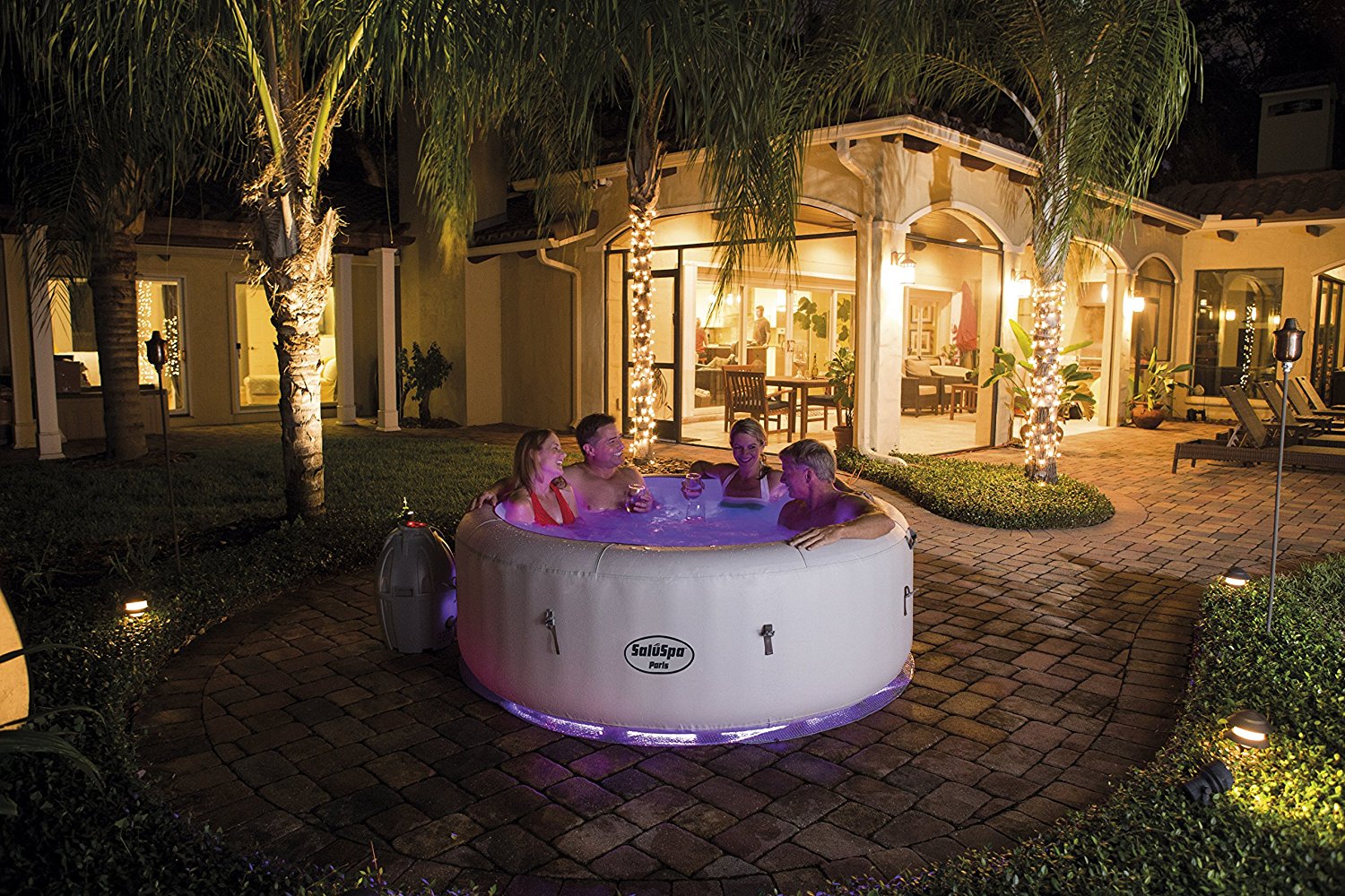 Inflatable Lazy Spa Hot Tub with lights - LED lights