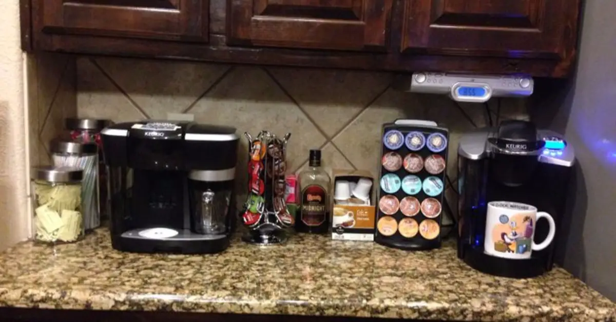 Countertop coffee bar ideas - Kitchen coffee station ideas - DIY coffee bar on your countertop