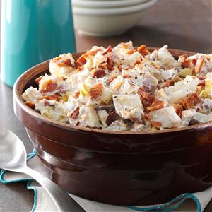 Loaded baked potato salad recipe - crowd pleaser!
