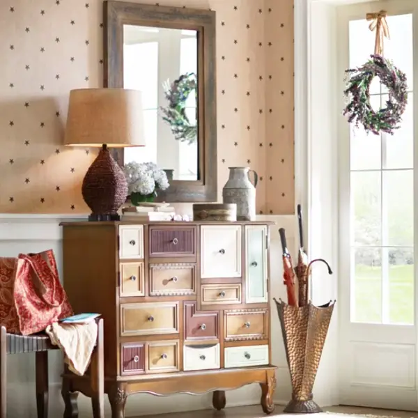 My Foyer Cabinet Table!  I Just LOVE it!  perfect entry room furniture ideas for my small foyer!